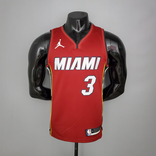 Camiseta sin mangas roja de los Miami Heat de la NBA - WADE #3 